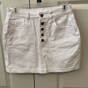 White button down jean shirt